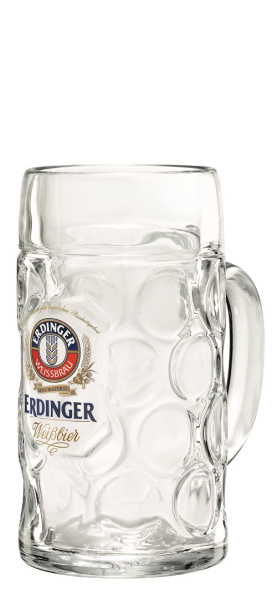 Krug Glas 1,0l ERDINGER Weißbräu Bild 1