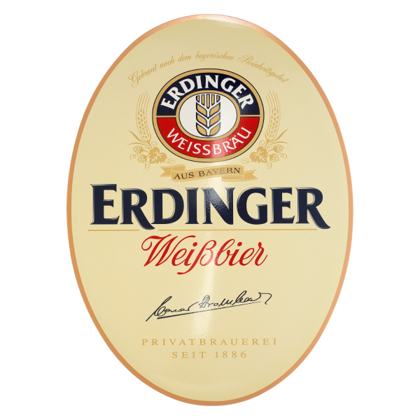 Schild Emaille ERDINGER Weißbräu Image 1