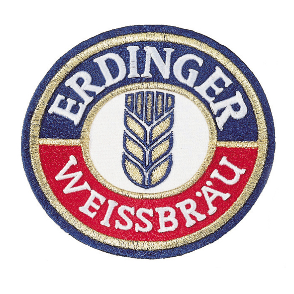 Stoffabzeichen 5 cm ERDINGER Weißbräu