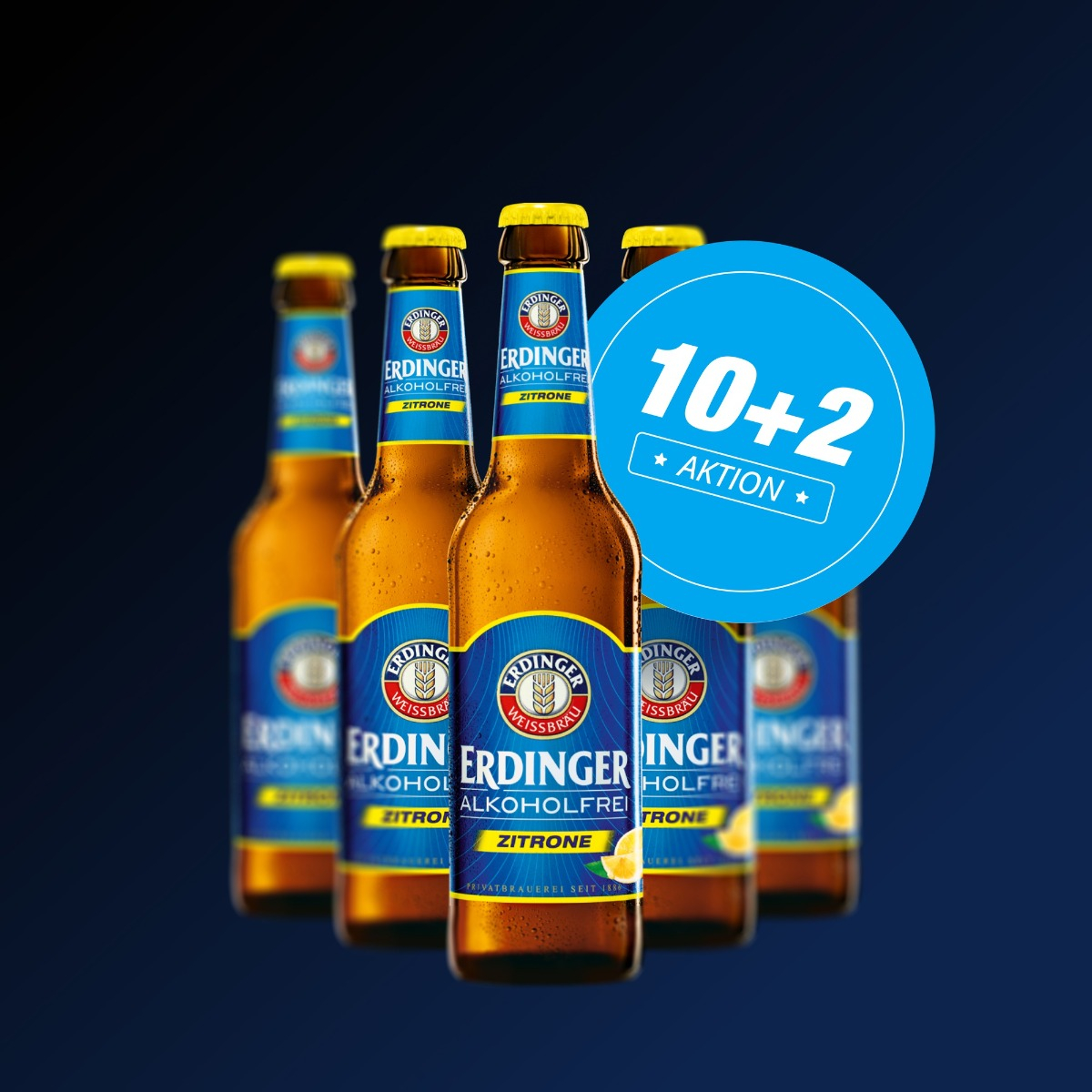 ERDINGER Weißbier Alkoholfrei Zitrone Paket - Aktion 10 + 2