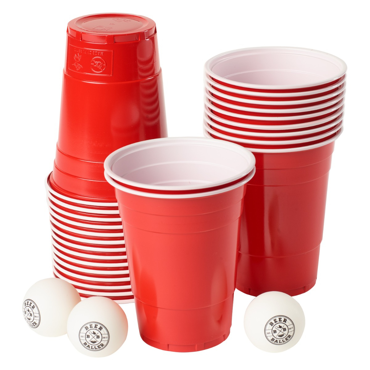 Bierpong Becher/Bälle Set