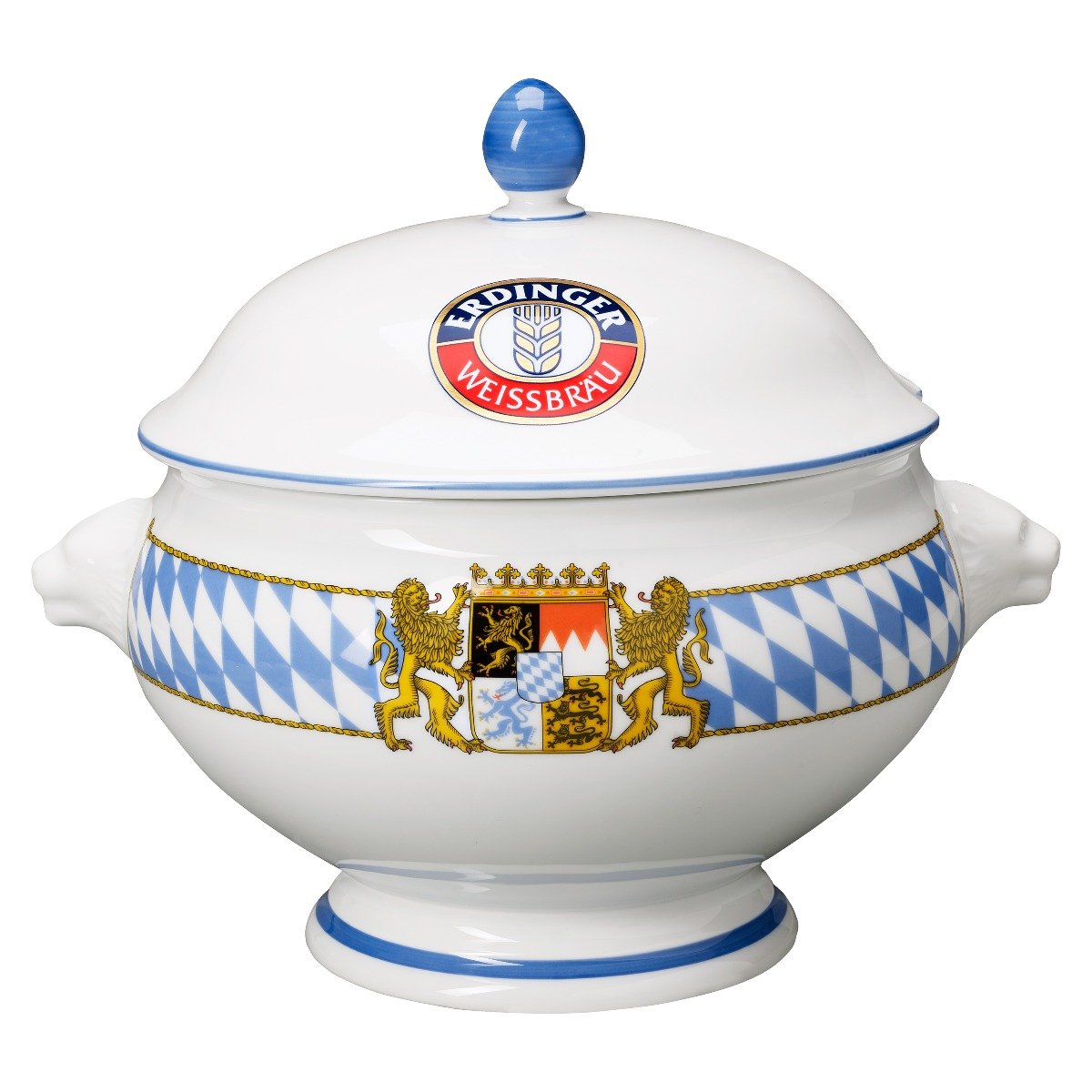 Weißwurstschüssel Porzellan mit Deckel 3l