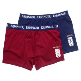 Boxershorts ERDINGER Weißbräu blau/bordeaux 2-er