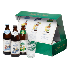 Pr&auml;sentkarton ERDINGER Brauhaus 3 Flaschen/1Glas